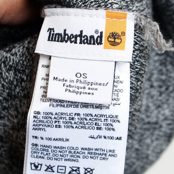 Timberland Beanie Mens OS Gray Knit Hat - Picture 6 of 6